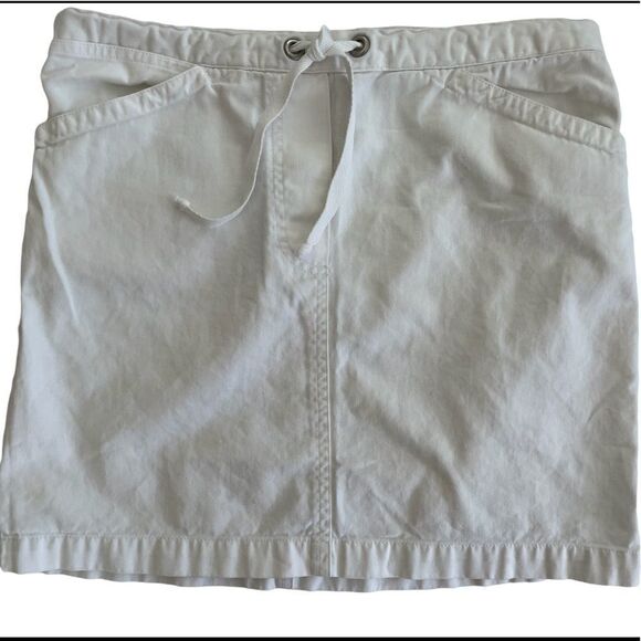 Vintage Esprit white drawstring waist 100% cotton skirt, size 0 - Picture 1 of 3